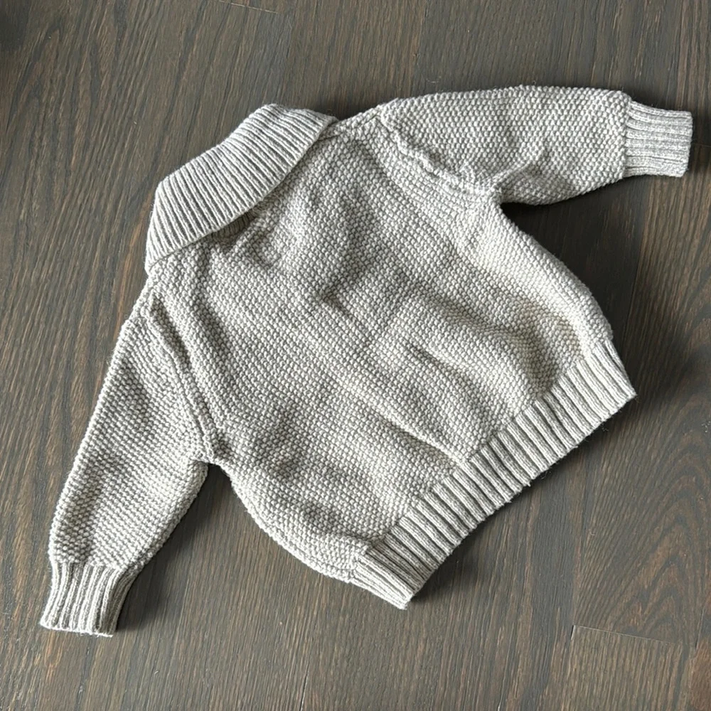 Baby B’gosh Cream Cable Knit Shawl Collar Cardigan | 3M